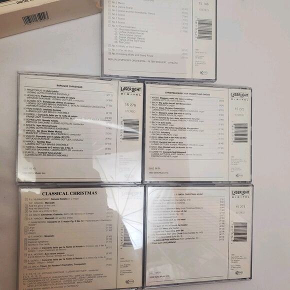 Classical Christmas Songs Delta Five 5 CD Disc Set Laserlight Bach Mozart Handel - Picture 5 of 9